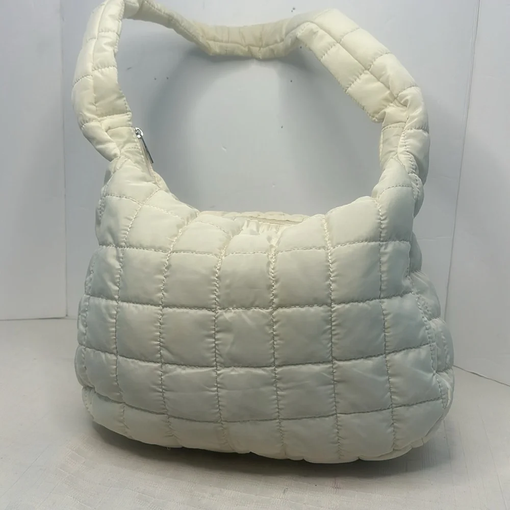 Quilted Tote Bags for Women Lightweight Quilted Padding Shoulder Bag Down Cotton